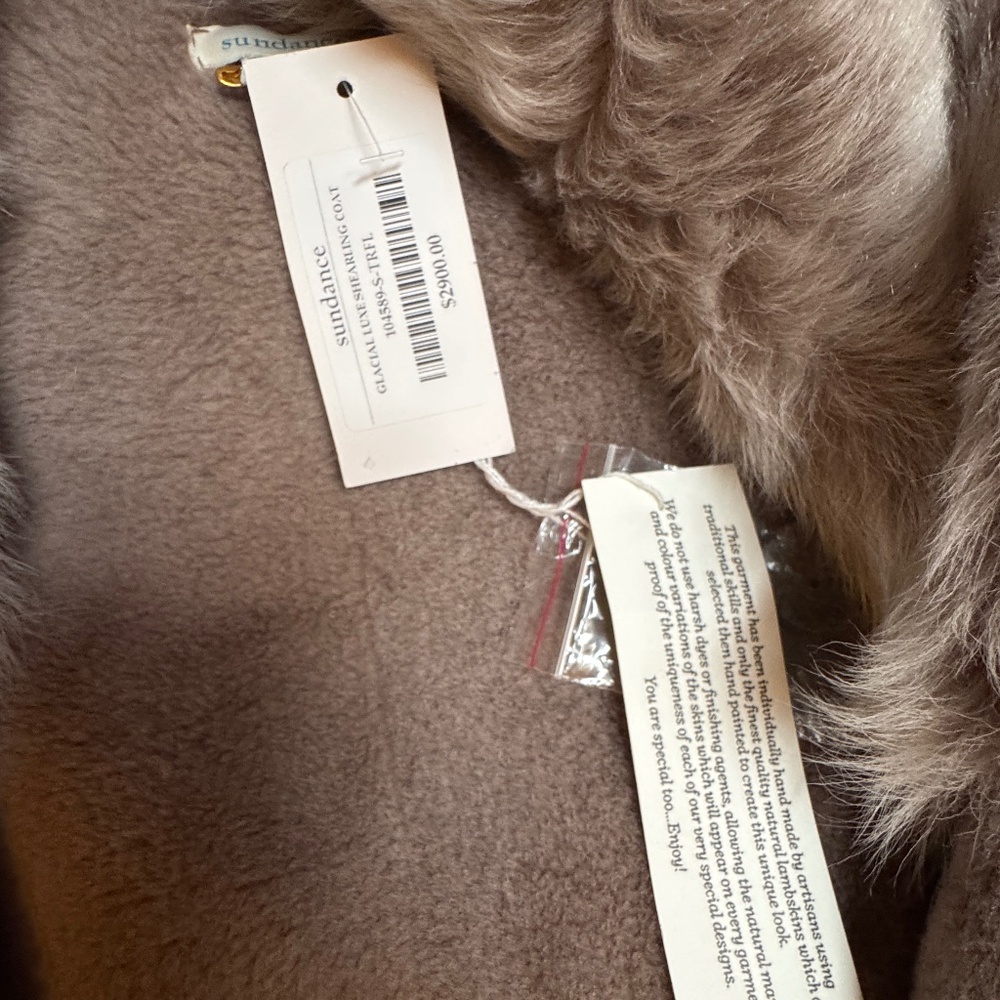 Sundance Shearling Coat Gorgeous Truffle (Dark Taupe)-NWT - Picture 9 of 10